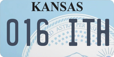 KS license plate 016ITH