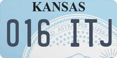 KS license plate 016ITJ