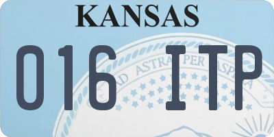 KS license plate 016ITP
