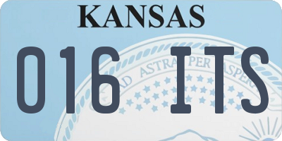 KS license plate 016ITS