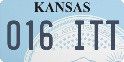 KS license plate 016ITT