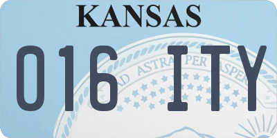 KS license plate 016ITY