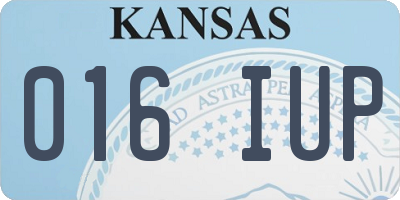 KS license plate 016IUP