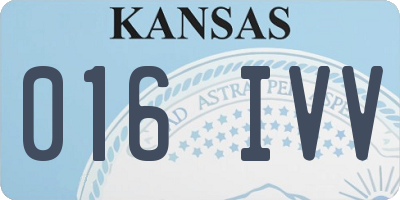 KS license plate 016IVV