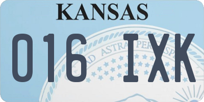 KS license plate 016IXK
