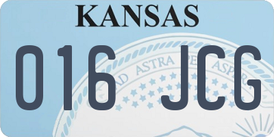 KS license plate 016JCG