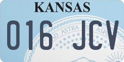 KS license plate 016JCV