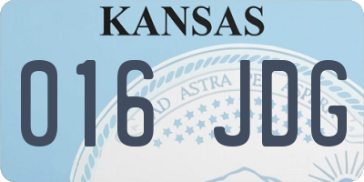 KS license plate 016JDG