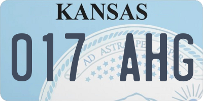 KS license plate 017AHG