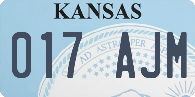 KS license plate 017AJM