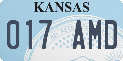 KS license plate 017AMD