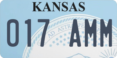 KS license plate 017AMM