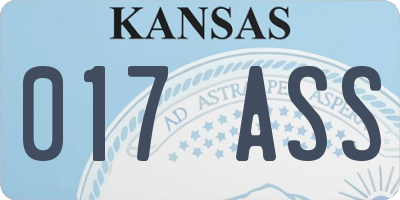 KS license plate 017ASS