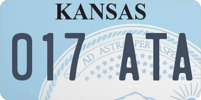 KS license plate 017ATA