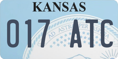 KS license plate 017ATC