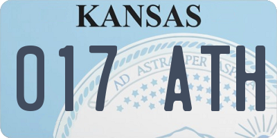 KS license plate 017ATH