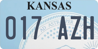 KS license plate 017AZH
