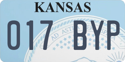 KS license plate 017BYP