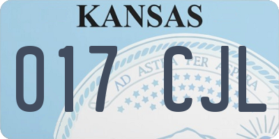 KS license plate 017CJL