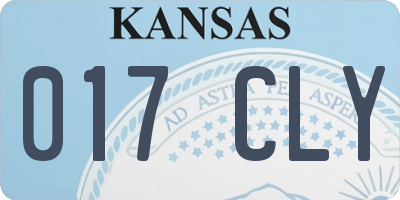 KS license plate 017CLY