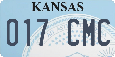 KS license plate 017CMC