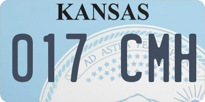 KS license plate 017CMH