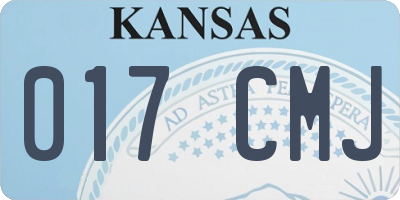 KS license plate 017CMJ