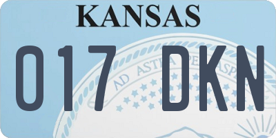 KS license plate 017DKN