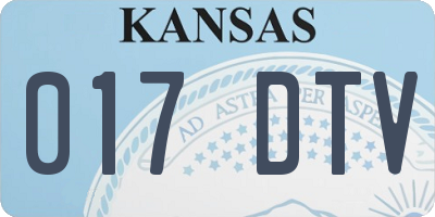 KS license plate 017DTV