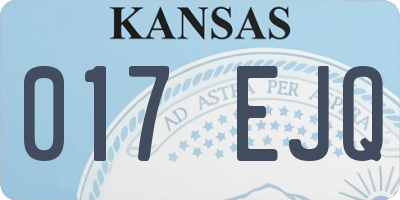 KS license plate 017EJQ