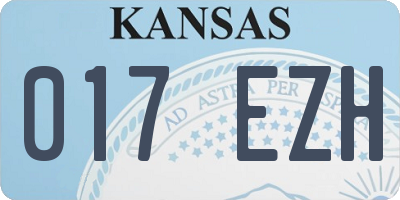 KS license plate 017EZH