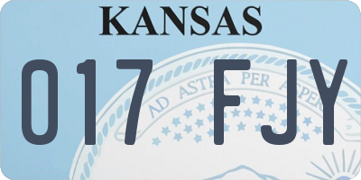 KS license plate 017FJY