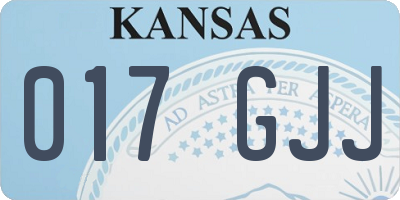 KS license plate 017GJJ