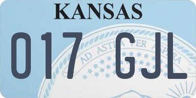KS license plate 017GJL