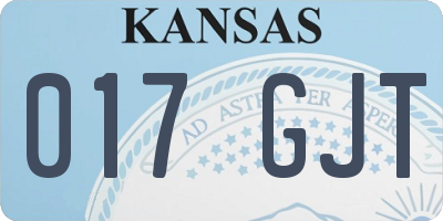 KS license plate 017GJT