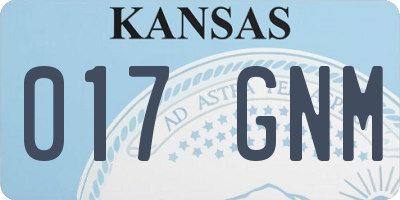 KS license plate 017GNM