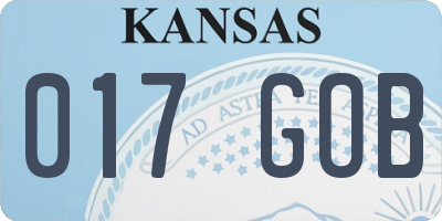 KS license plate 017GOB