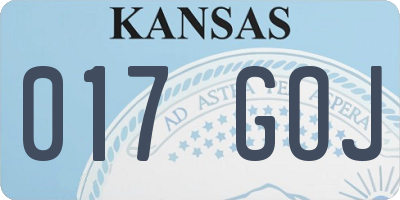 KS license plate 017GOJ
