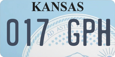 KS license plate 017GPH