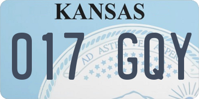 KS license plate 017GQY