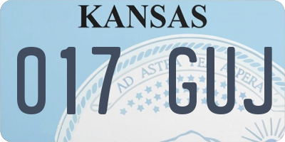 KS license plate 017GUJ