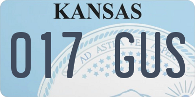 KS license plate 017GUS