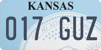 KS license plate 017GUZ