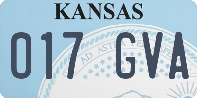KS license plate 017GVA