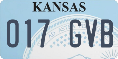 KS license plate 017GVB