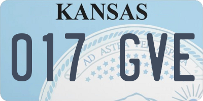 KS license plate 017GVE