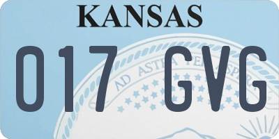 KS license plate 017GVG