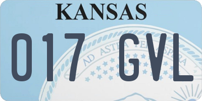 KS license plate 017GVL
