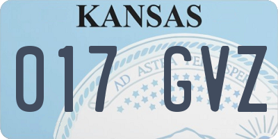 KS license plate 017GVZ