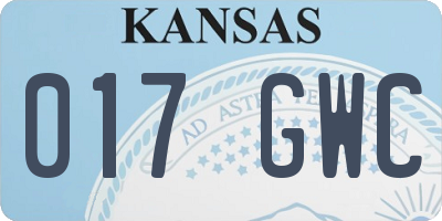 KS license plate 017GWC